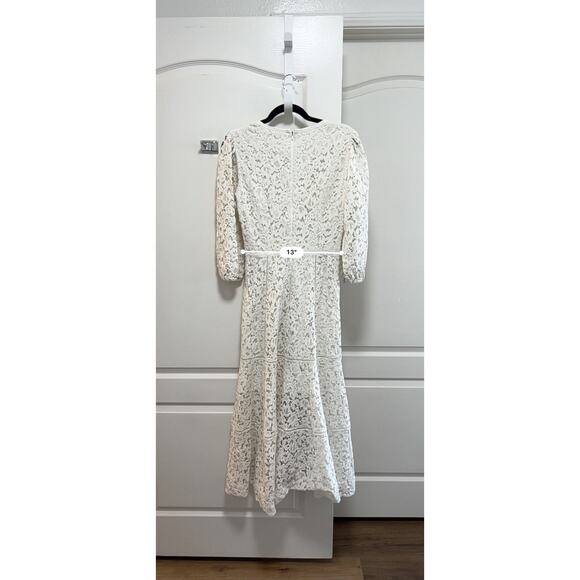 SIMKHAI White Lace V-Neck Dress - Picture 9 of 12